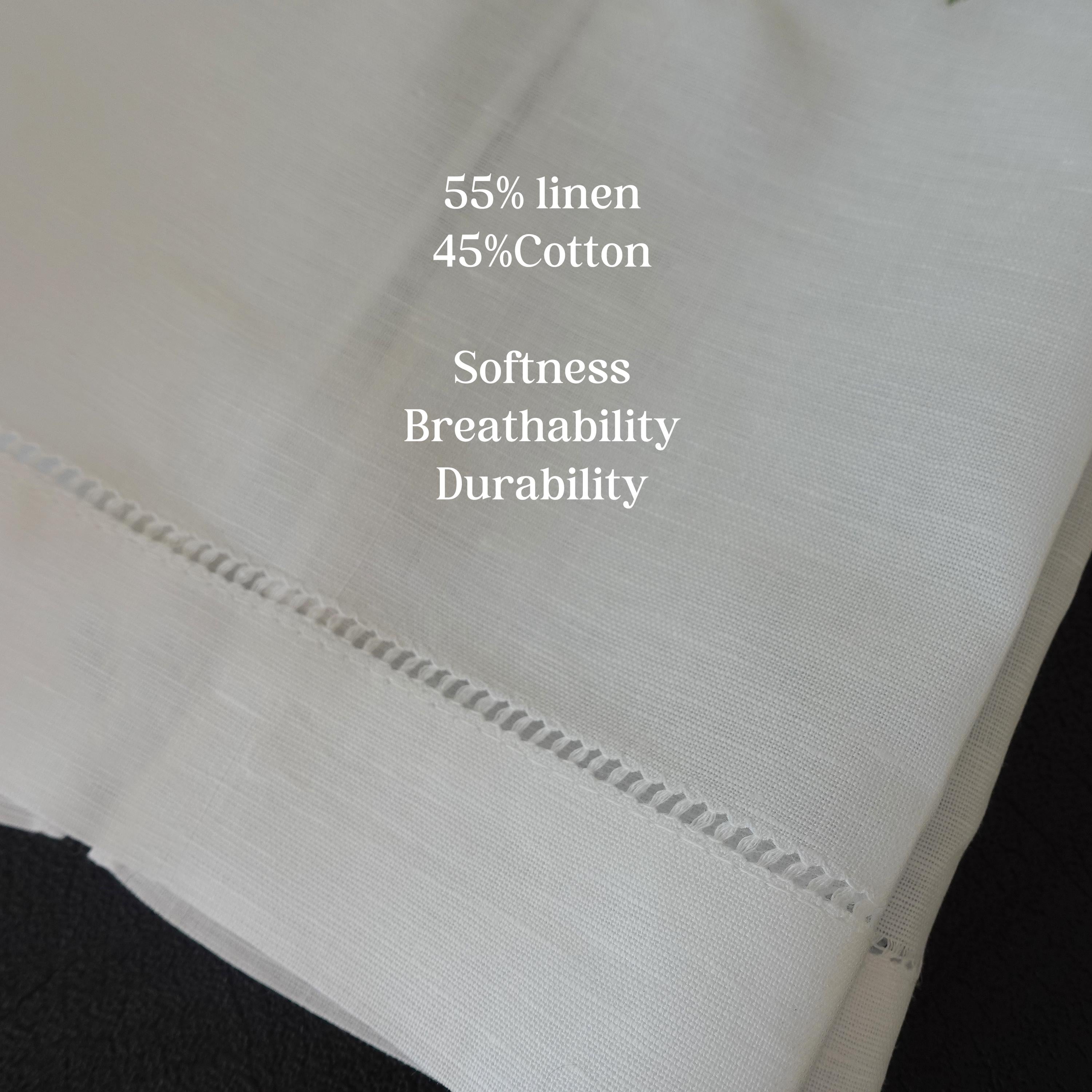 BeLettered. Personalized Linen Cotton Hand Towel,  Embroidered Tea Towel