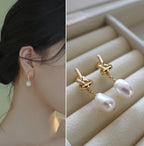 Baroque Pearl Earrings, Personalised Card