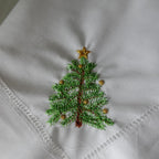 50x50cm Christmas Tree Embroidered Napkin