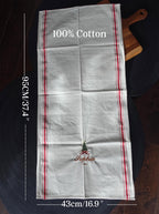 Personalized Embroidery Christmas Tea Towel