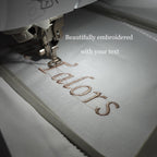 BeLettered. Personalized Linen Cotton Hand Towel,  Embroidered Tea Towel