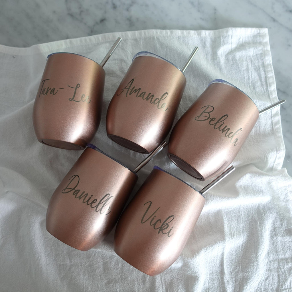 Personalised Wine Tumbler, Laser Engraved Name / LOGO/ Text/ Your Design