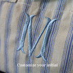 Personalised Striped Mini Tote, Country Vintage Style