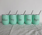Personalised Wine Tumbler, Laser Engraved Name / LOGO/ Text/ Your Design