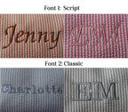 BeLettered. Personalized Striped Makeup Bag, Toiletry Bag