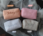 BeLettered. Personalized Striped Makeup Bag, Toiletry Bag