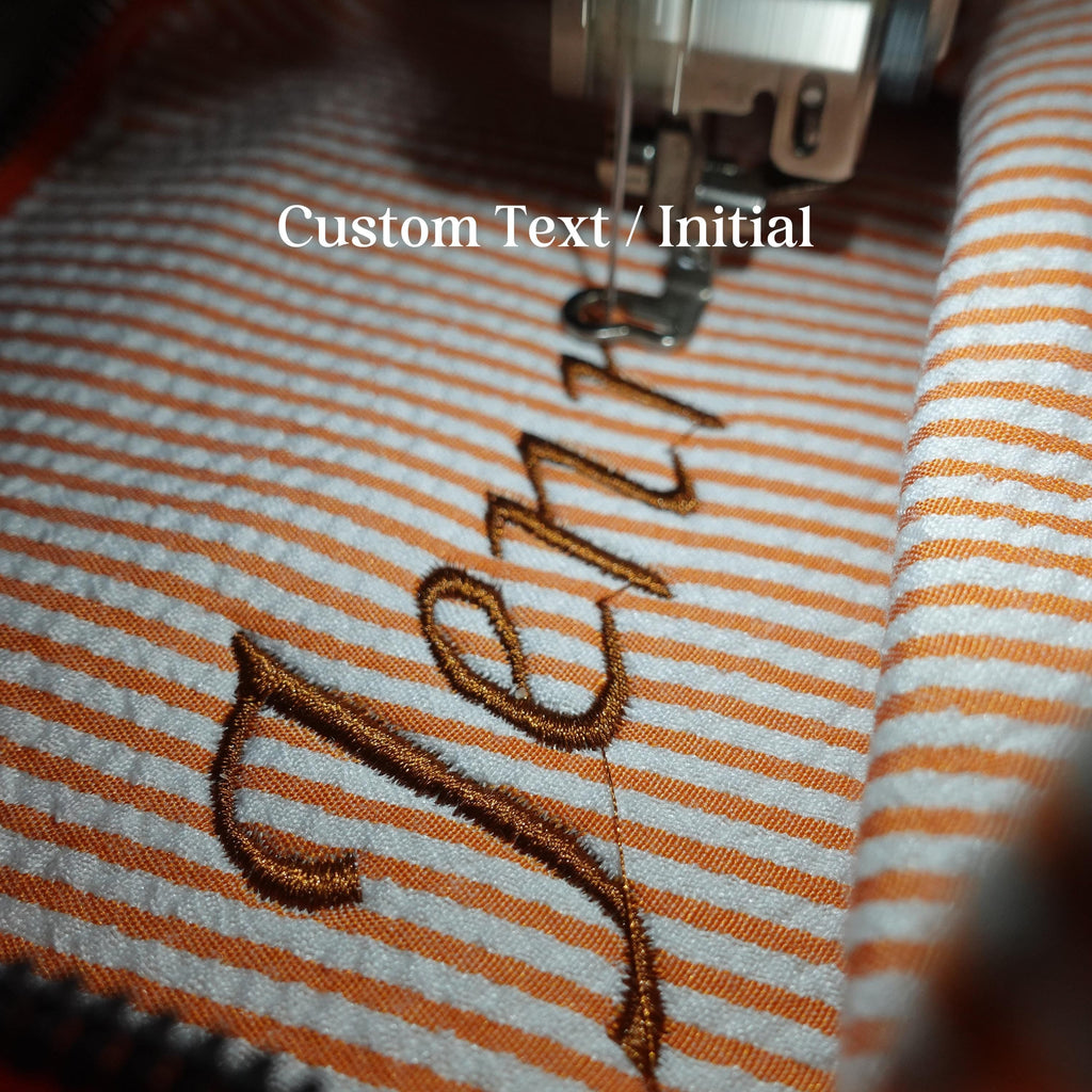 BeLettered. Personalized Striped Makeup Bag, Toiletry Bag