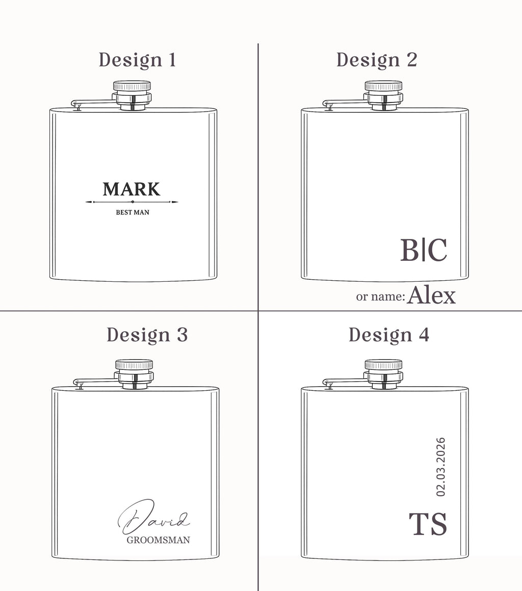 Personalised PU Leather Hip Flask