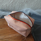 BeLettered. Personalized Striped Makeup Bag, Toiletry Bag