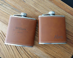 Personalised PU Leather Hip Flask