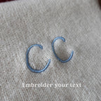 Custom Embroidered Wool Scarf with Initials or Name
