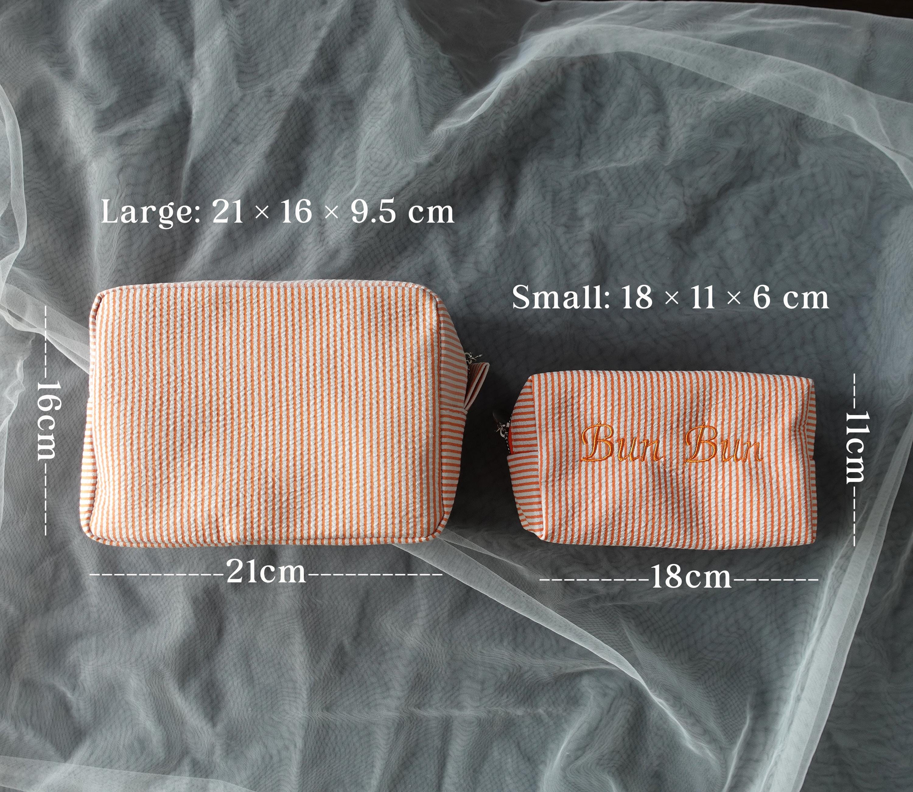 BeLettered. Personalized Striped Makeup Bag, Toiletry Bag